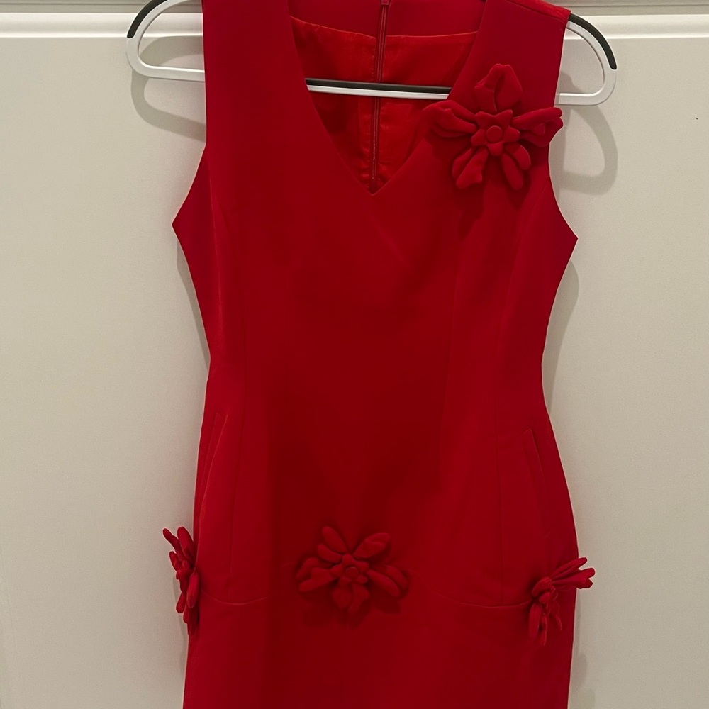Chic Red Floral Mini Dress